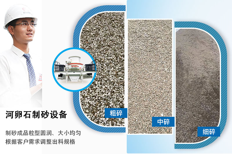 河卵石制砂成品规格多样