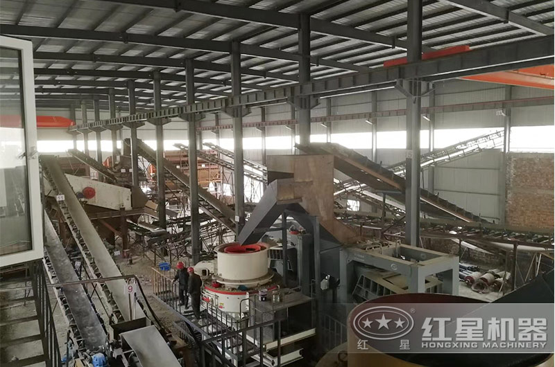 青石制砂加工生产客户现场